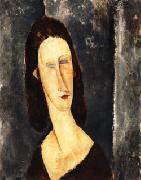 Amedeo Modigliani Blue Eyes ( Portrait of Madame Jeanne Hebuterne ) oil painting